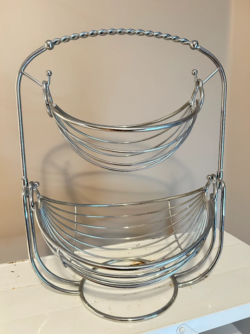 Chrome 2-Tier Fruit Basket