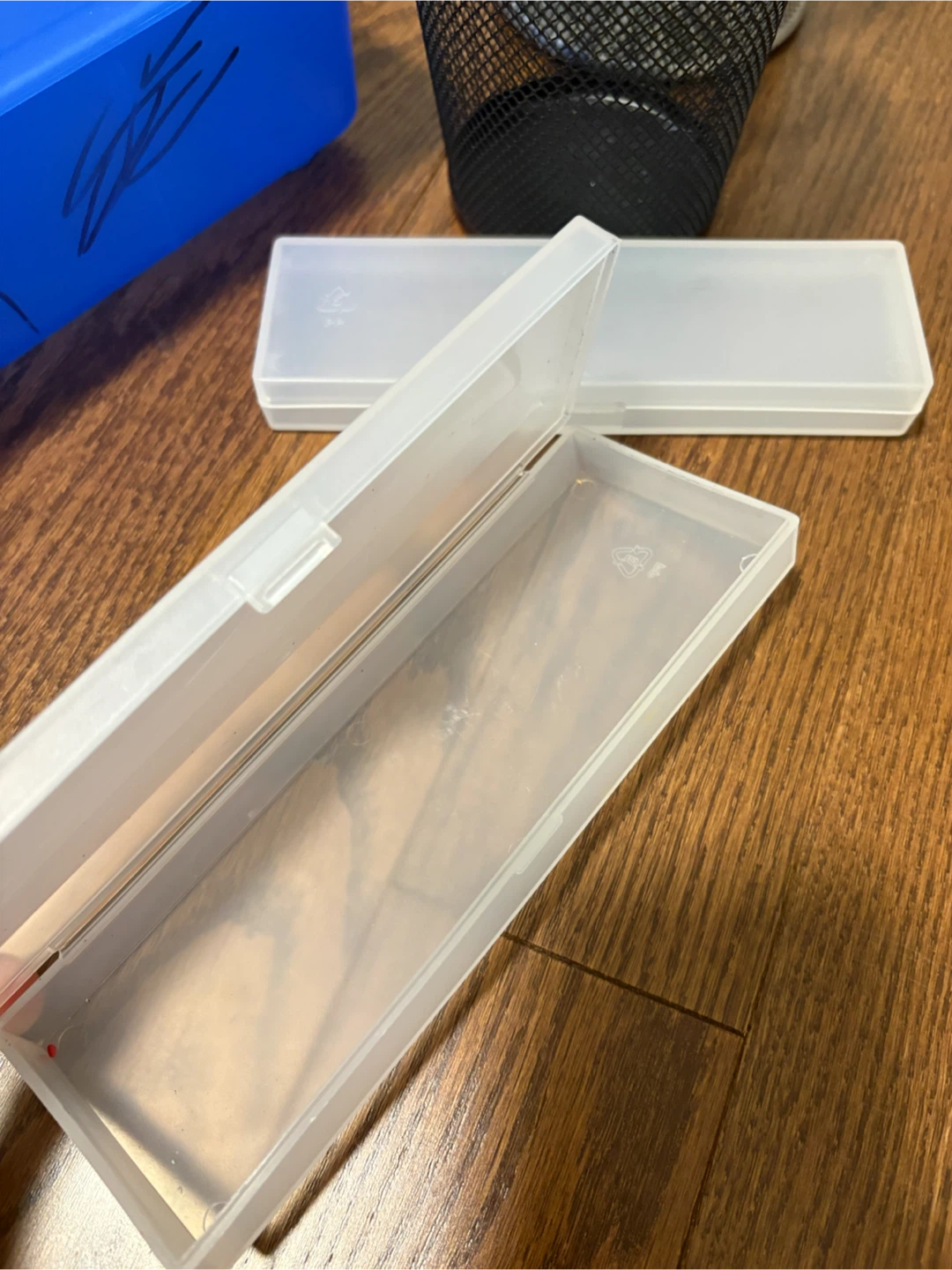 Blue Plastic Storage Bin with Dividers and Cases - photo 4