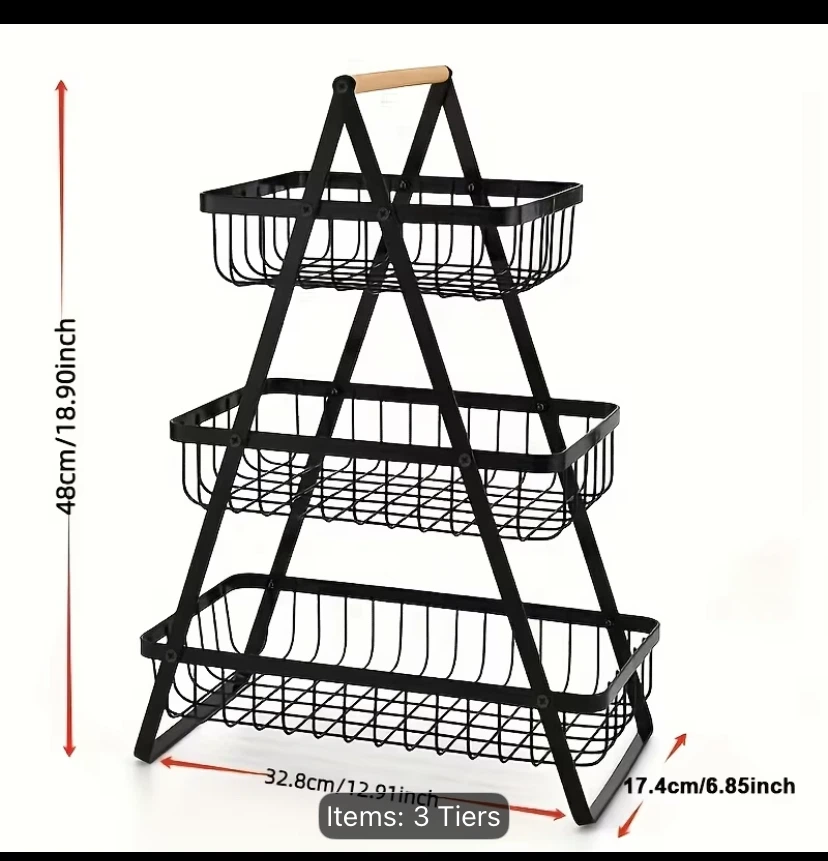 3-Tier  Fruit Basket Stand