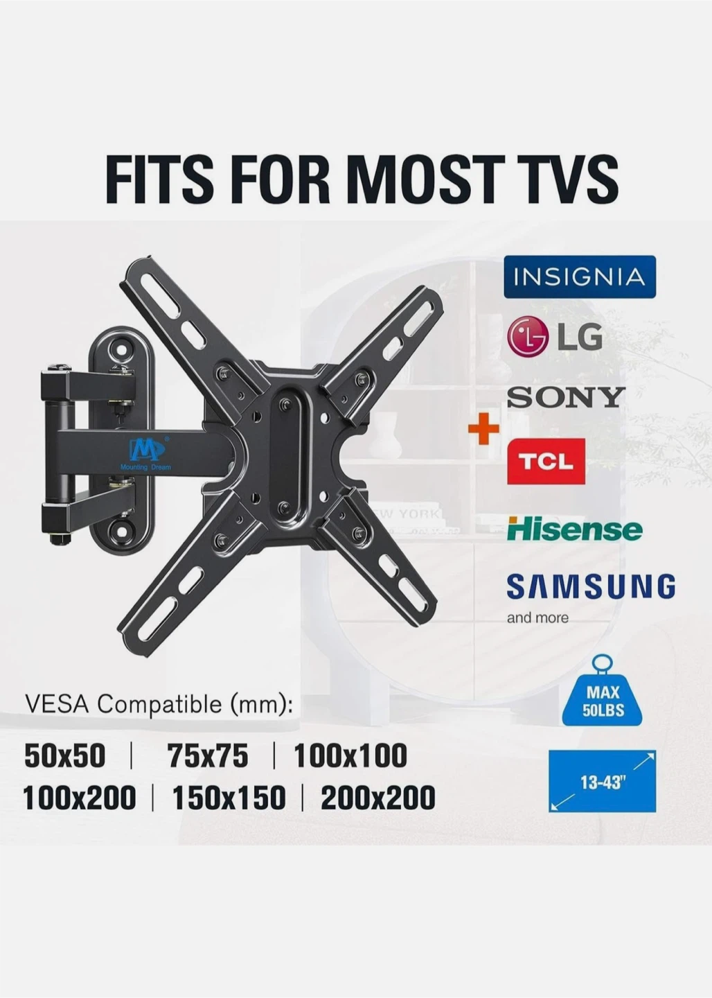 Mounting Dream MD2268-LK Tilt TV Wall Mount for 37-70 Inch TV - photo 5