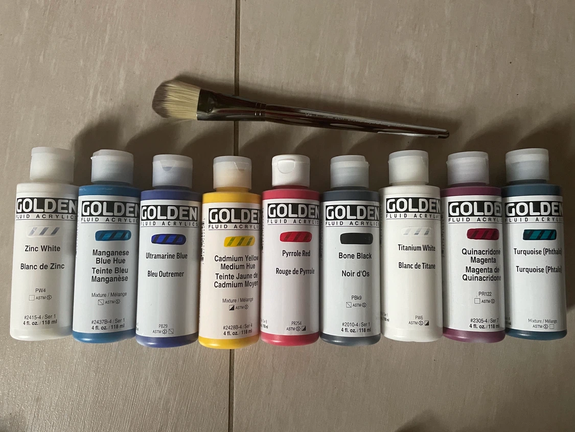 Golden fluid acrylics 9 4oz bottles or 45 bottles - photo 3