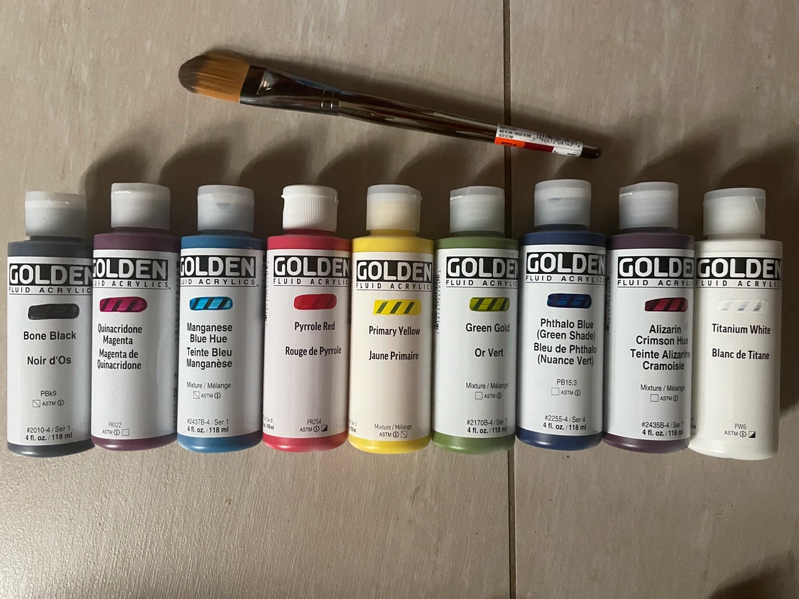 Golden fluid acrylics 9 4oz bottles or 45 bottles - photo 4