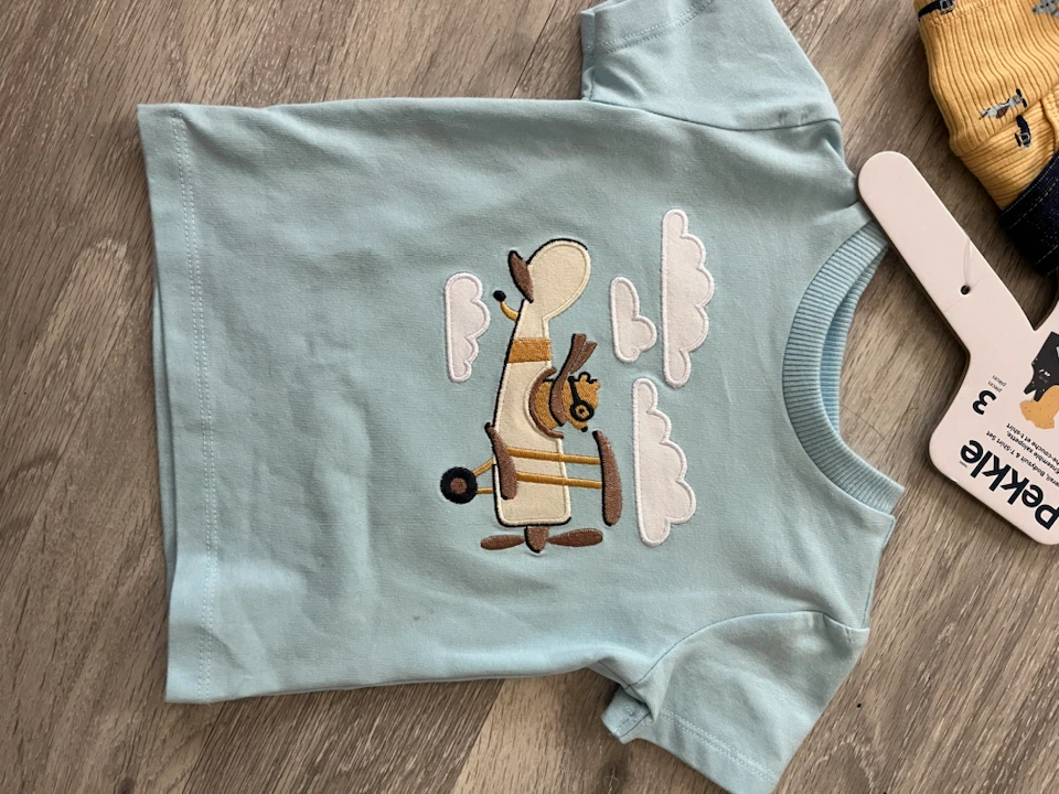 Pekkle Baby Boys 2-Piece Outfit - Blue/Yellow - 6 Months - photo 2