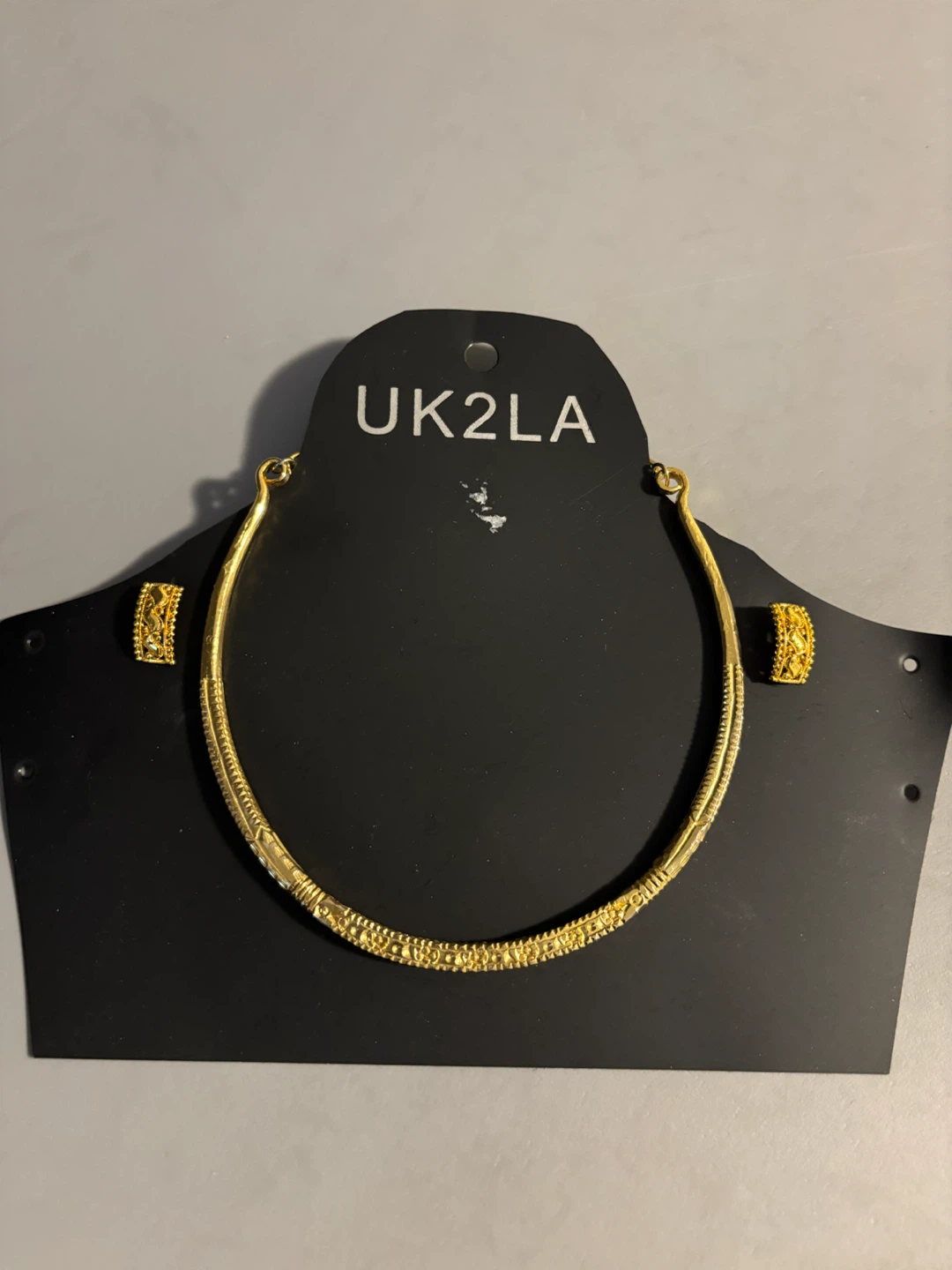 Gold-tone Necklace and Earrings Set