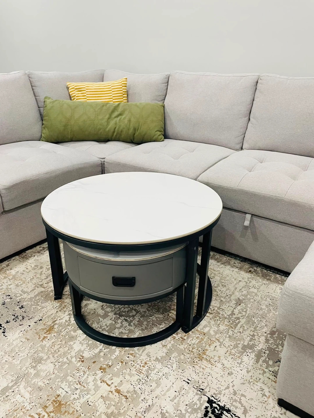 Nesting Coffee Tables with Drawer