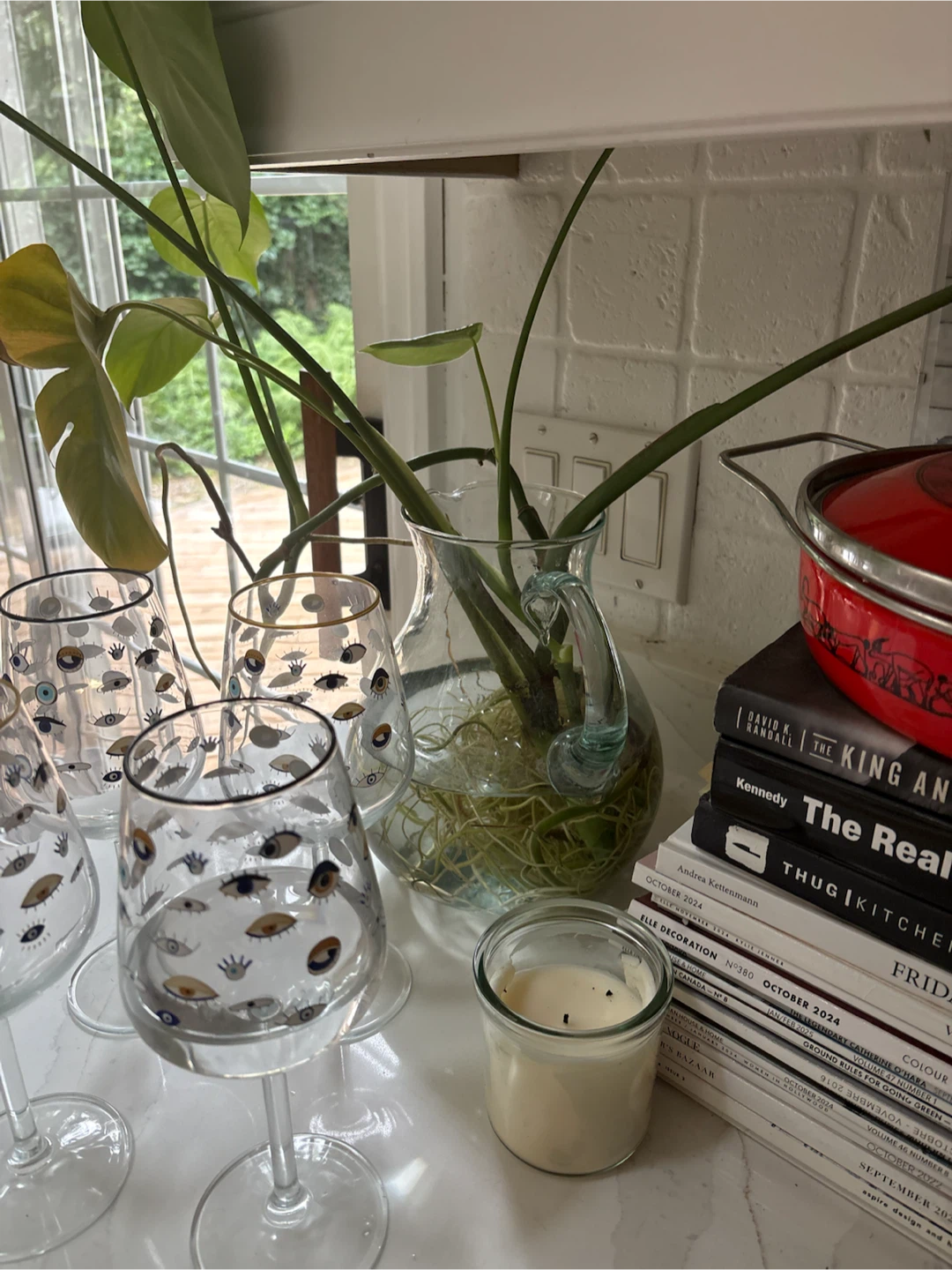 Set of 4 "Evil Eye" Wine Glasses - photo 3