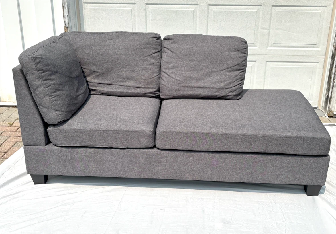 Couch Modern Sofa with Chaise in grey