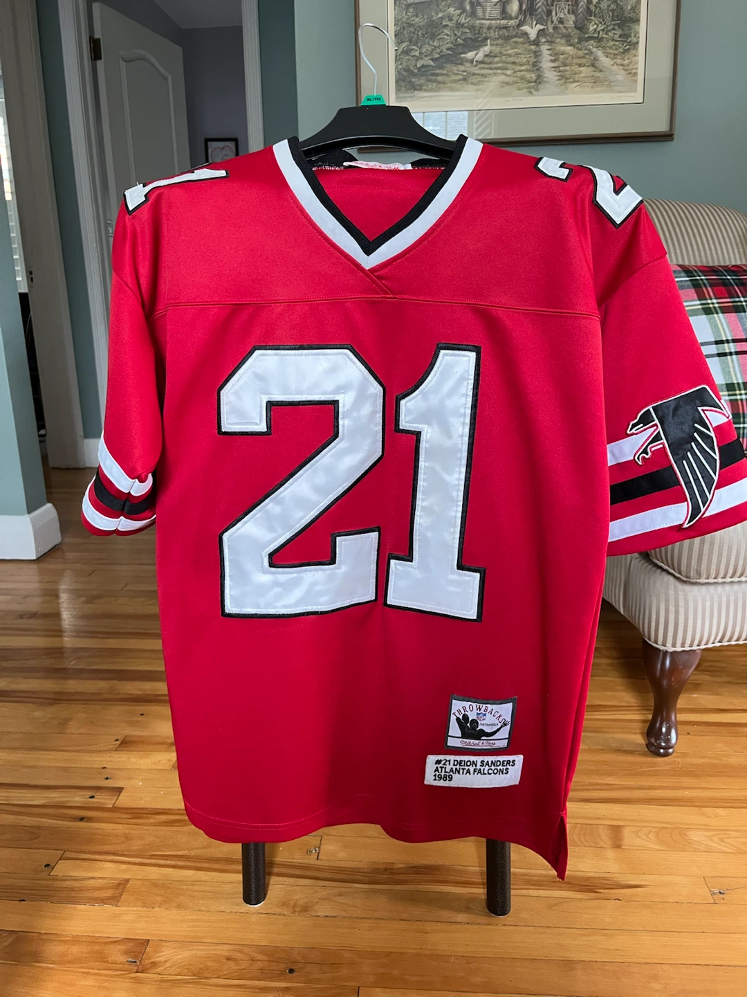 This Mitchell & Ness Atlanta Falcons Deion Sanders jersey.