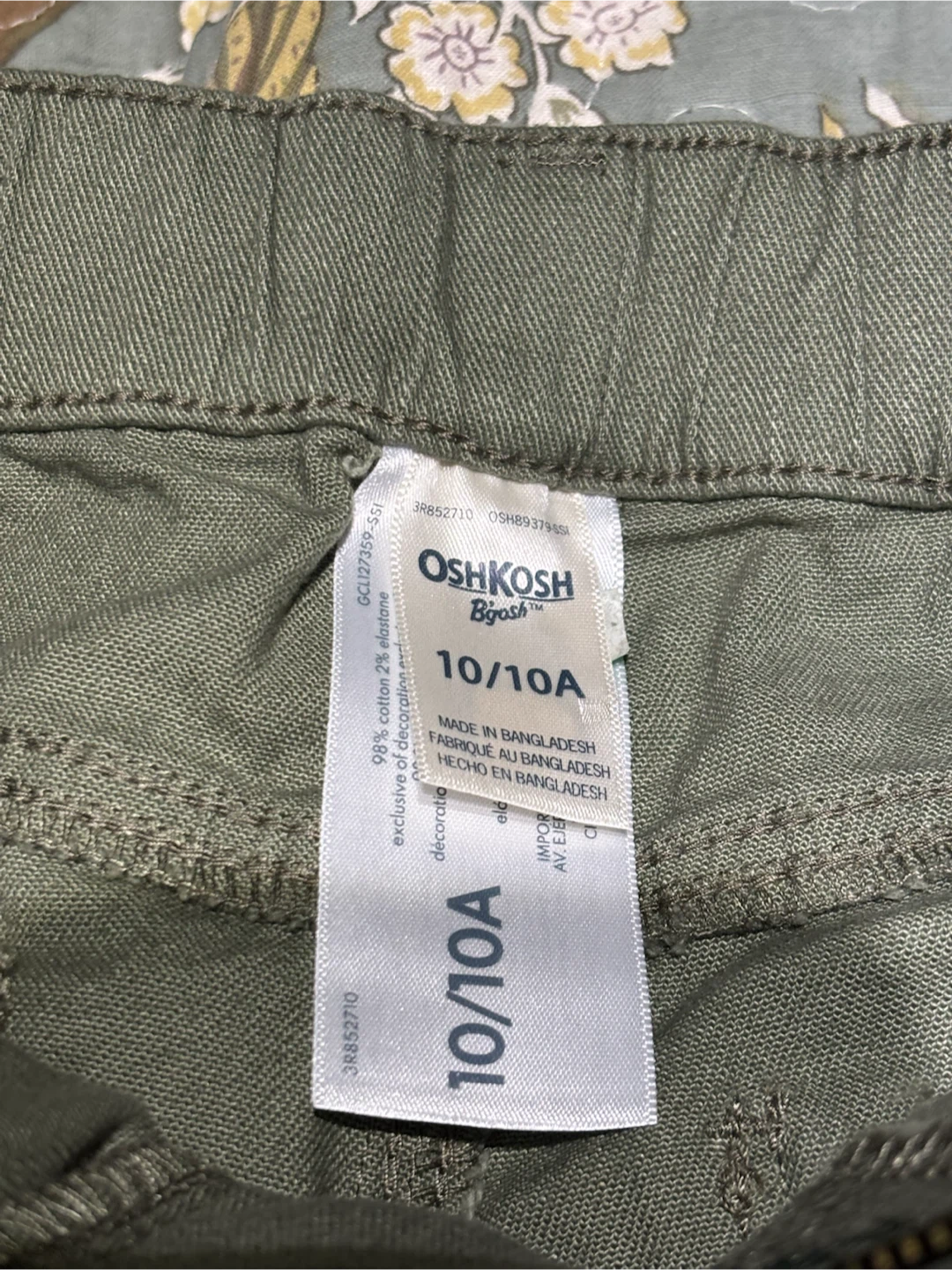OshKosh B'gosh Girls Green Butterfly Pants Size 10 - photo 3