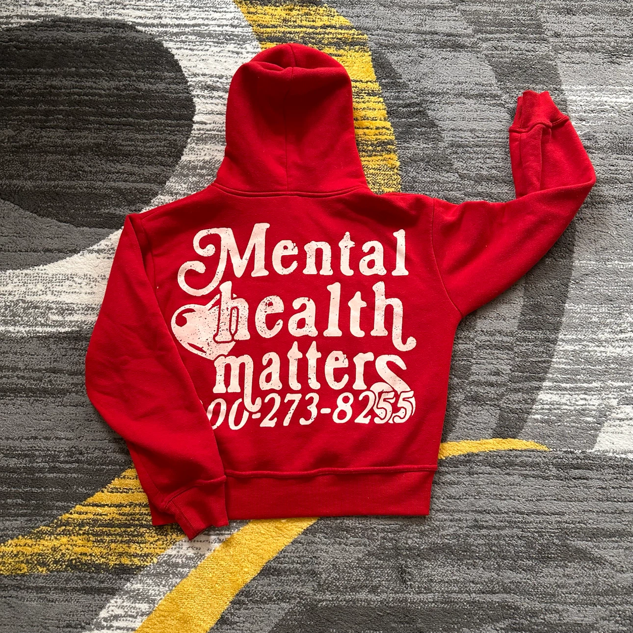 Red euphoric mental health matter zip up hoodie - photo 2