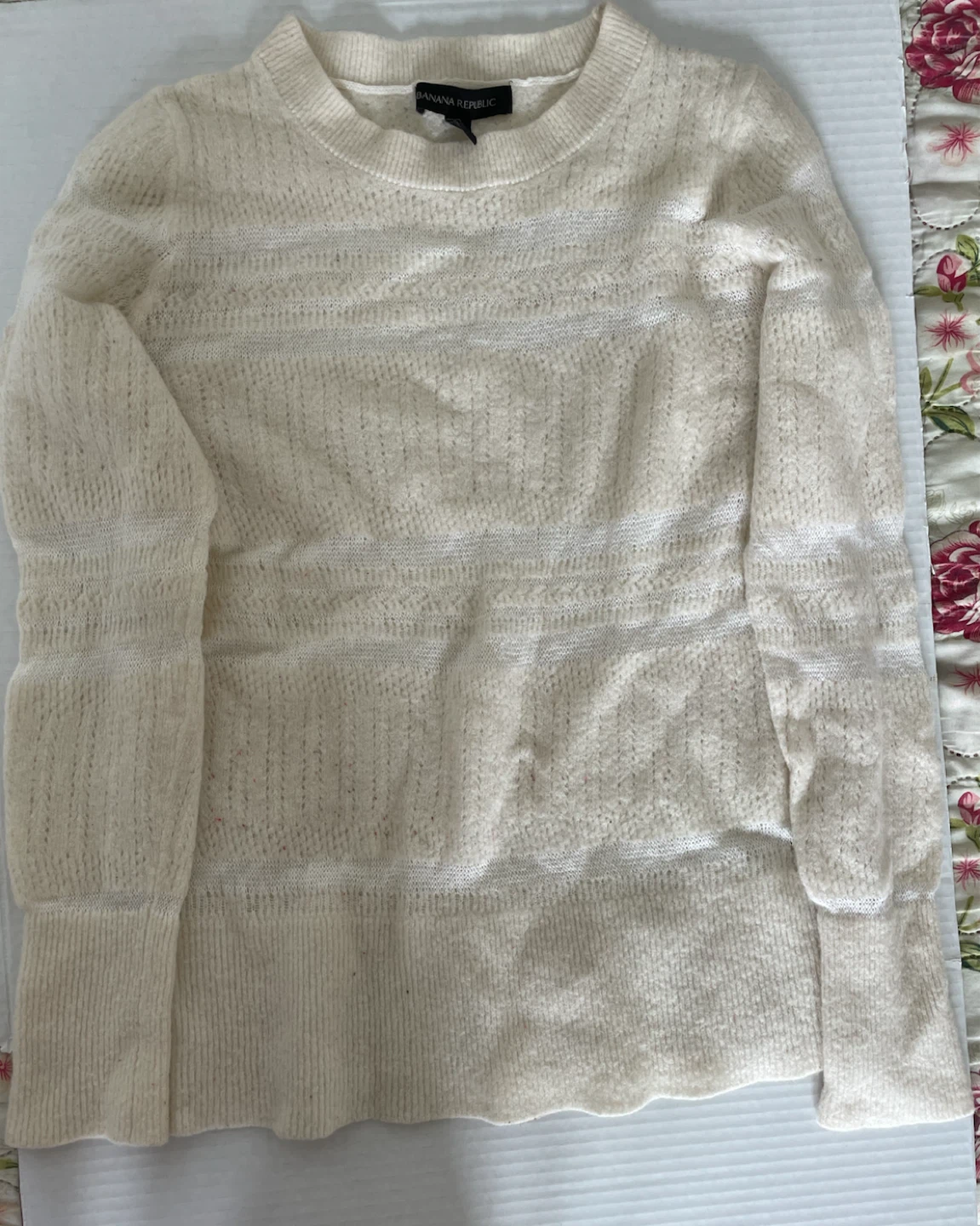 Banana Republic Cream Knit Sweater