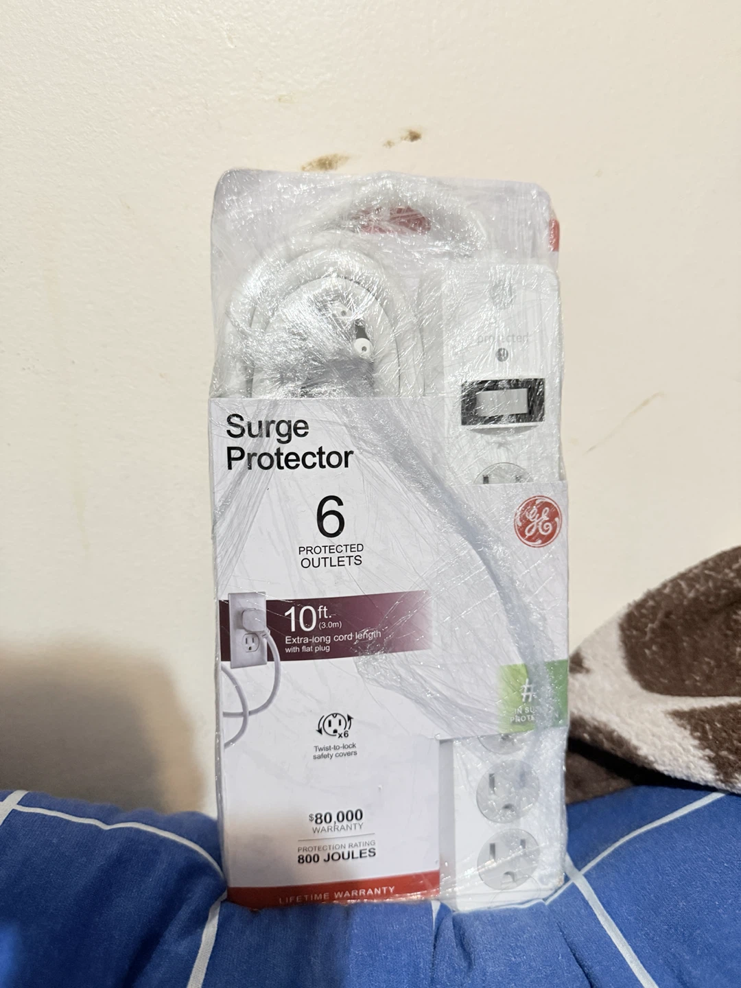 GE Surge Protector 6 Protected Outlets 10ft Cord