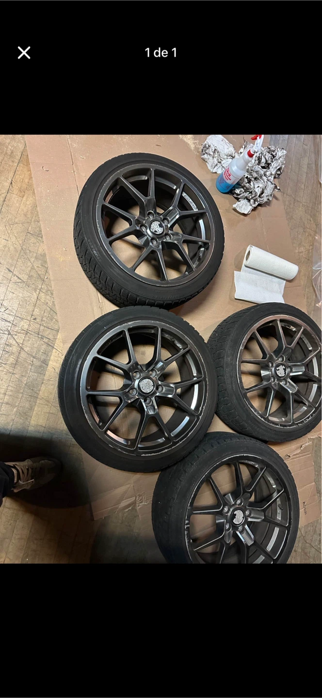Set of 4 Gunmetal Gray Alloy Wheels