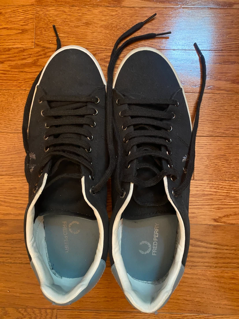 Fred Perry Black Canvas Sneakers