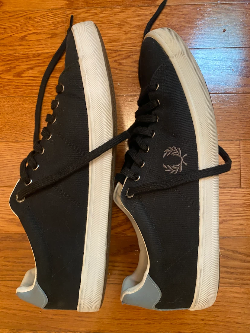 Fred Perry Black Canvas Sneakers - photo 2