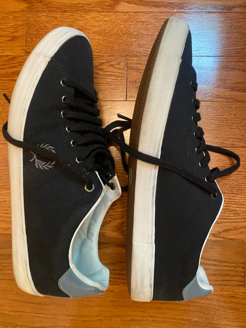 Fred Perry Black Canvas Sneakers - photo 3