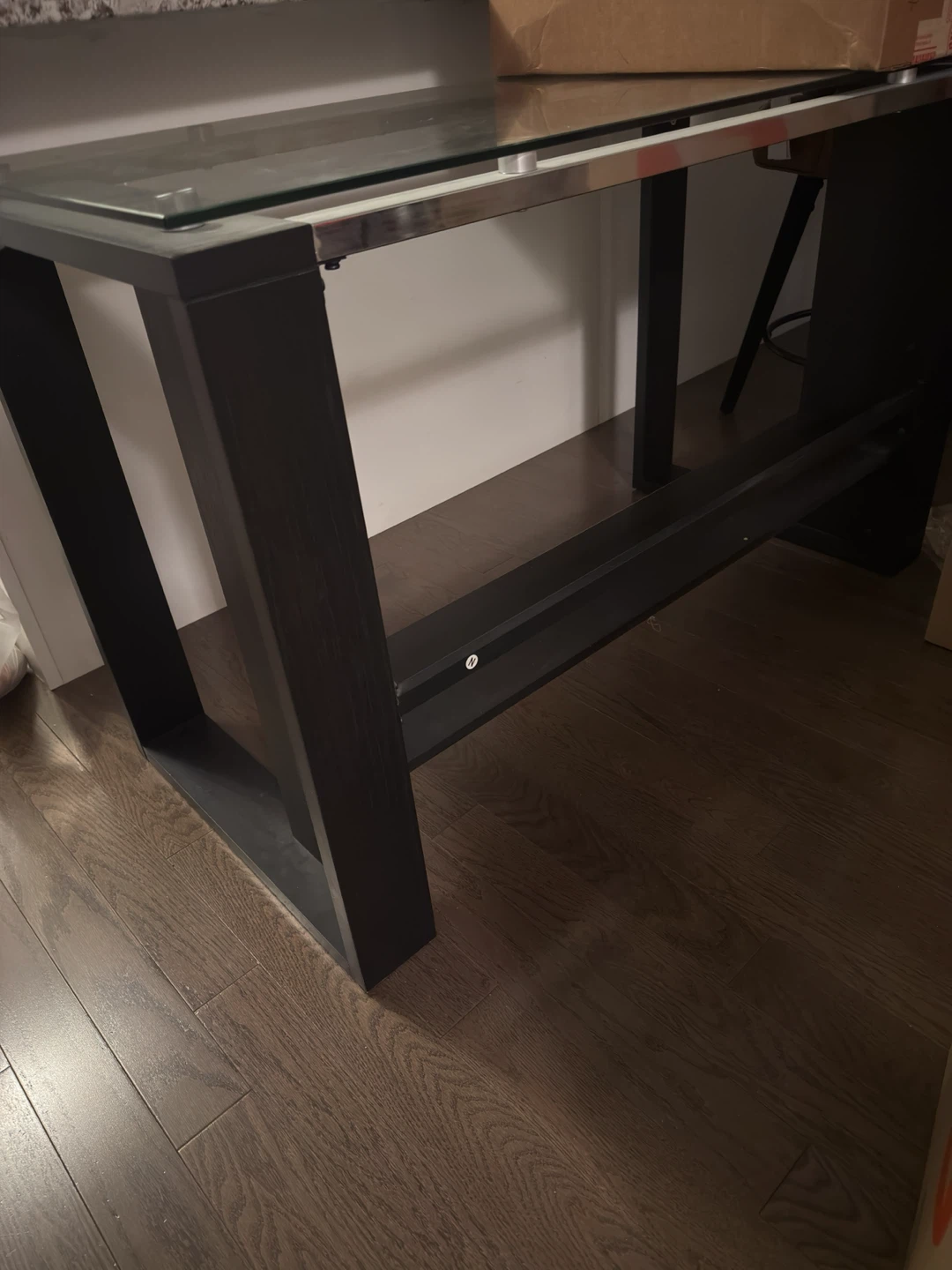 Black Glass Top office Table - photo 3