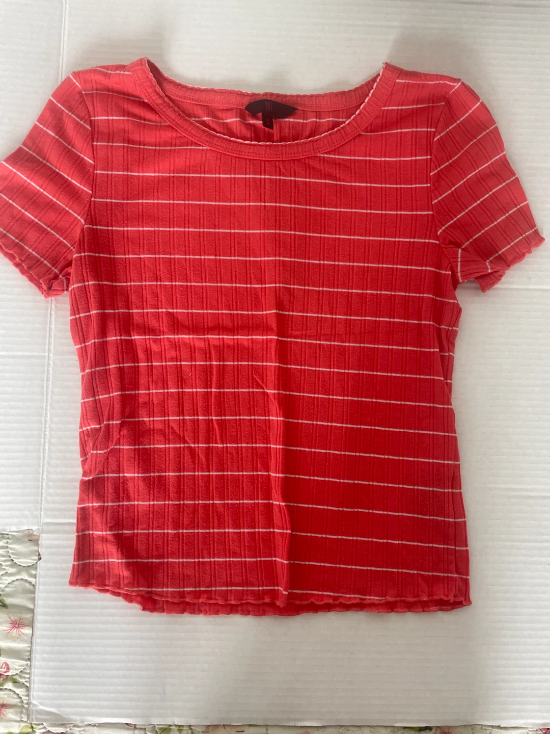 NOBO Striped T-Shirt - Red/White