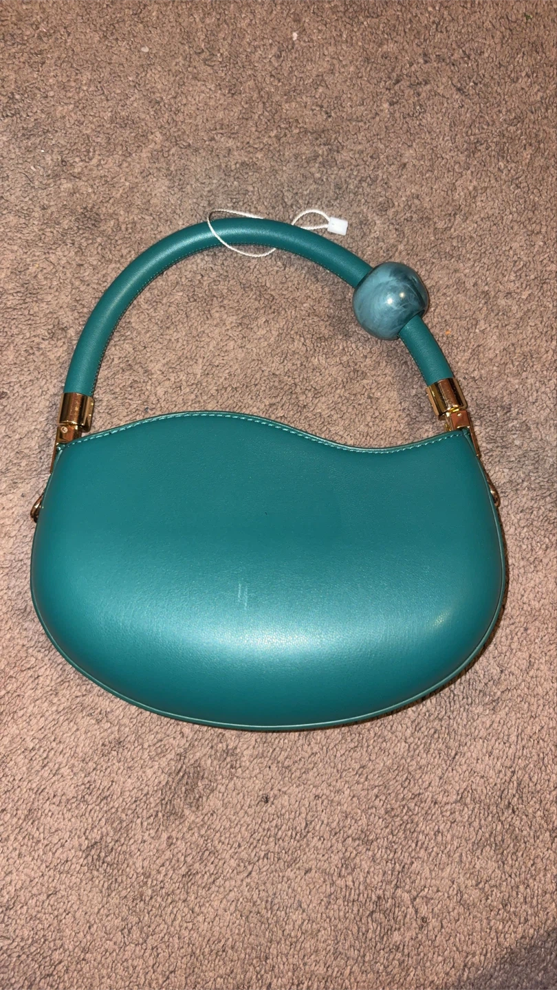 Melie Bianco Teal Handbag with Shoulder Strap - photo 2