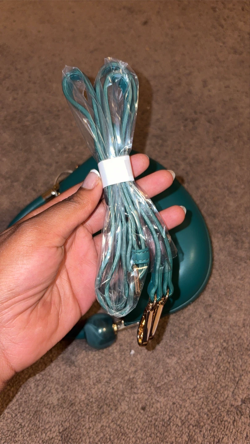 Melie Bianco Teal Handbag with Shoulder Strap - photo 4