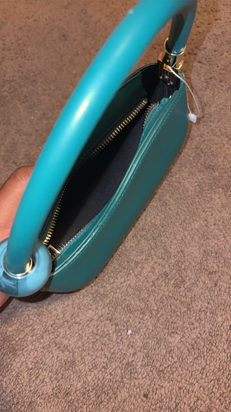 Melie Bianco Teal Handbag with Shoulder Strap - photo 5