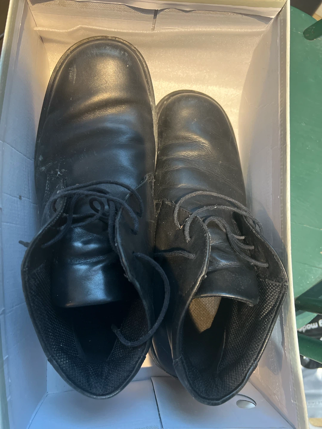 ECCO Black Leather Lace-up Boots Size 42