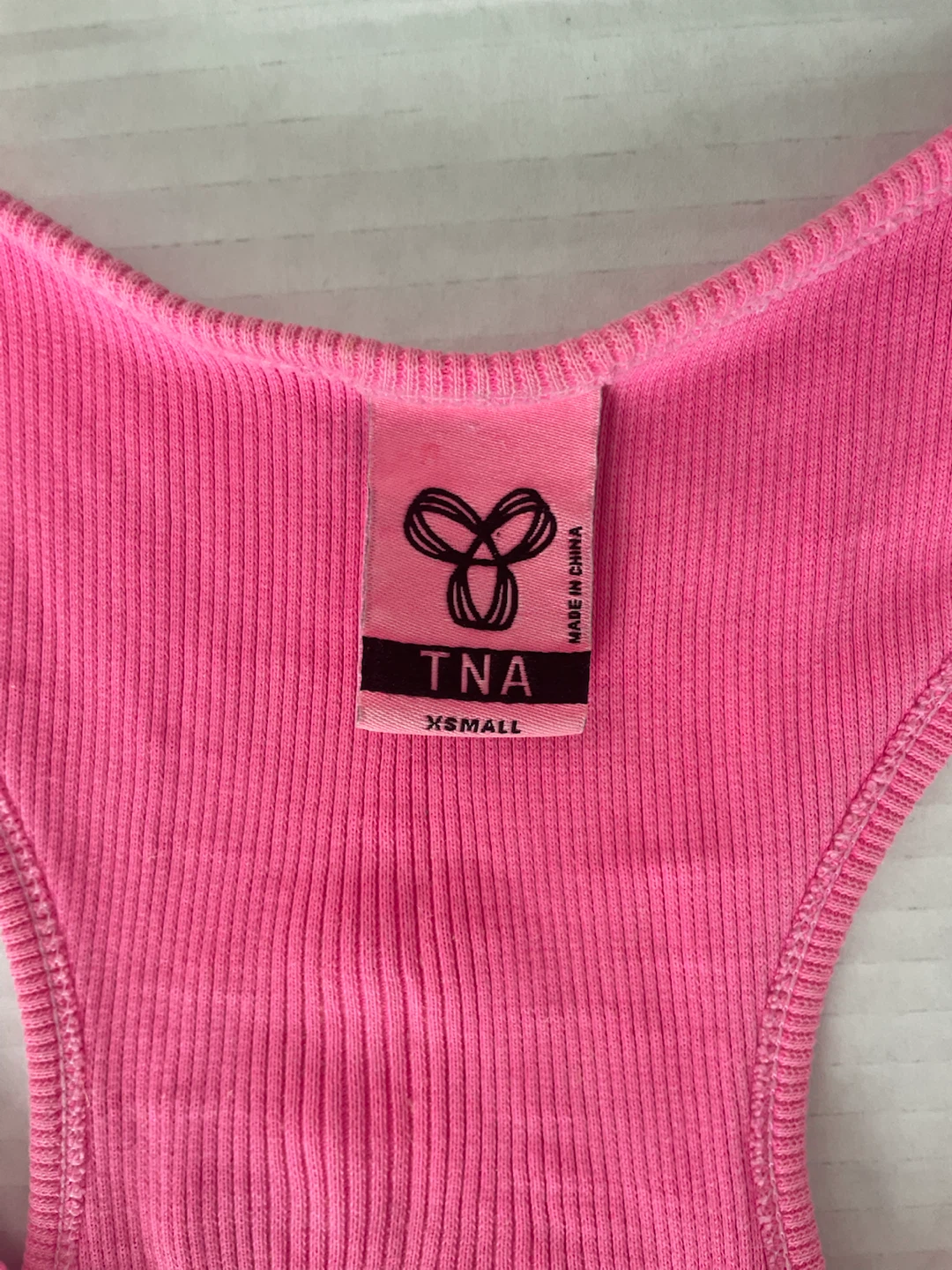 TNA Pink Ribbed Racerback Tank Top - photo 2
