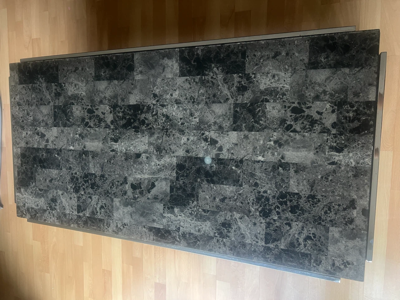 Marble Top Coffee Table with Chrome Base - photo 2