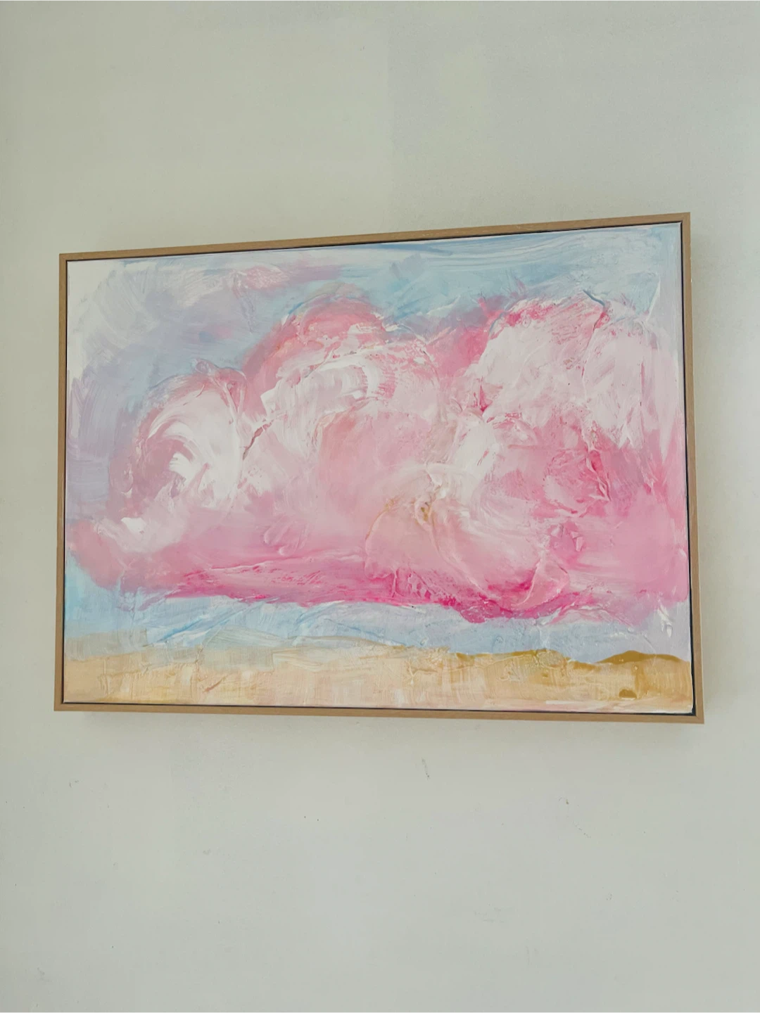 Framed Pink Cloud Painting 18x24” - photo 2