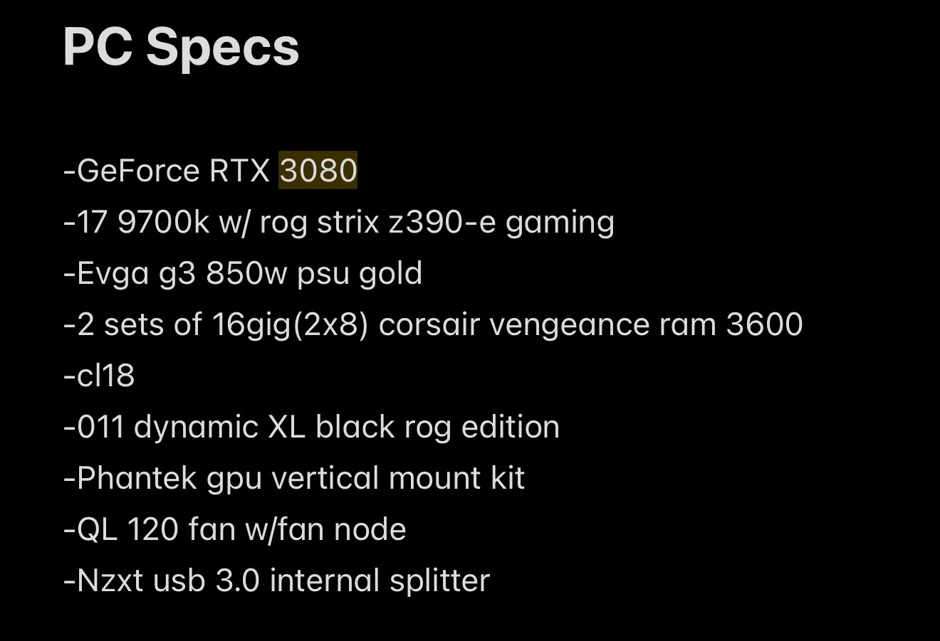 Custom PC - GeForce RTX 3080 - photo 3