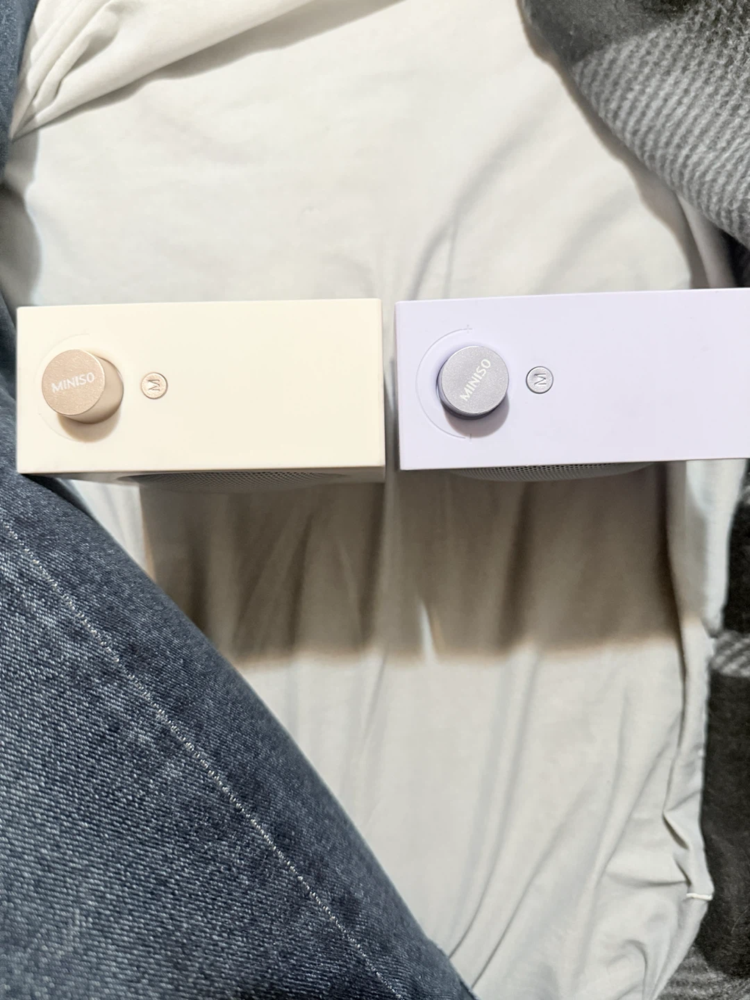 2pcs Miniso Life N Fun Portable Speaker - Cream & Lavender - photo 2