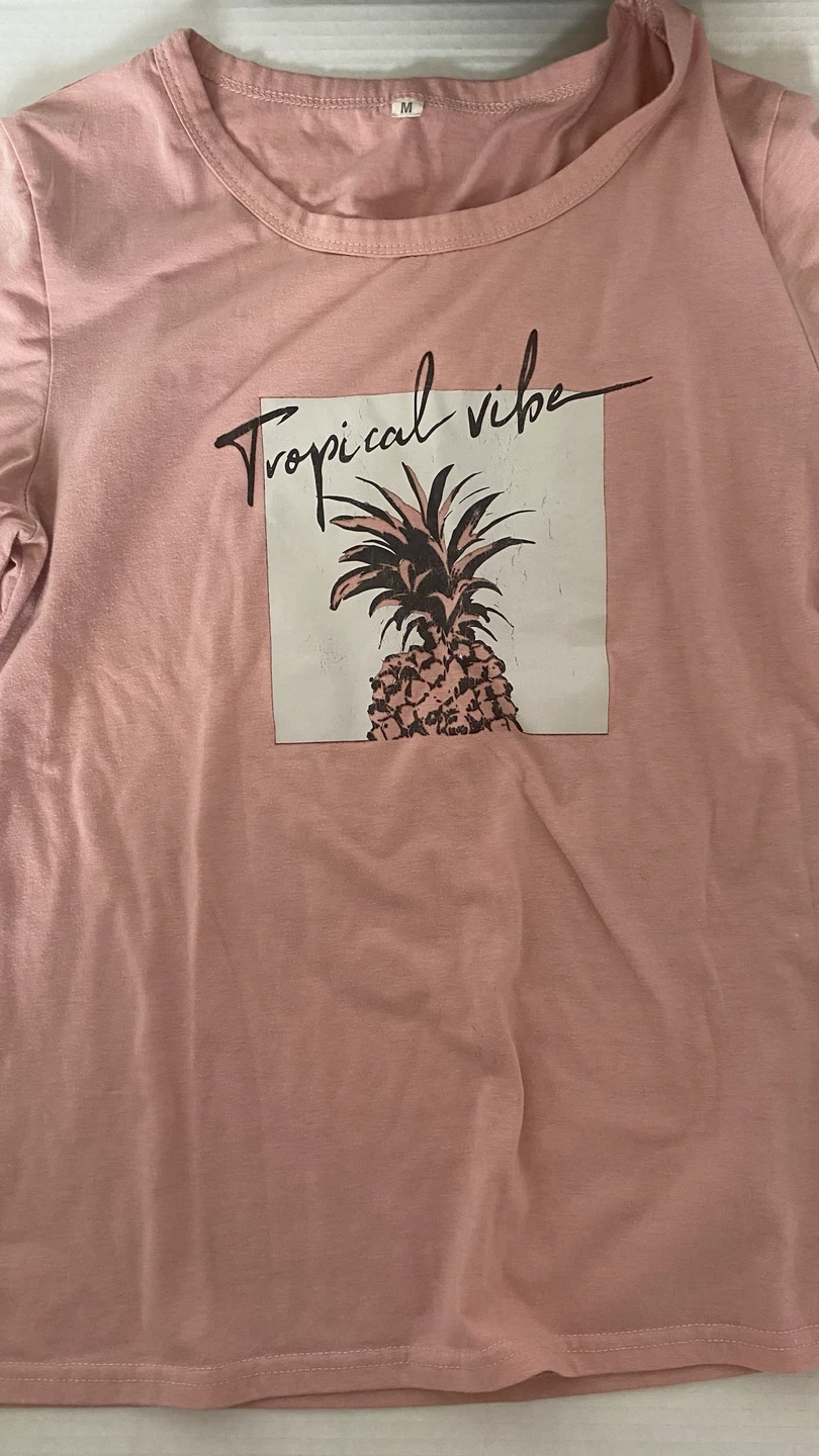 Pink "Tropical Vibe" T-Shirt