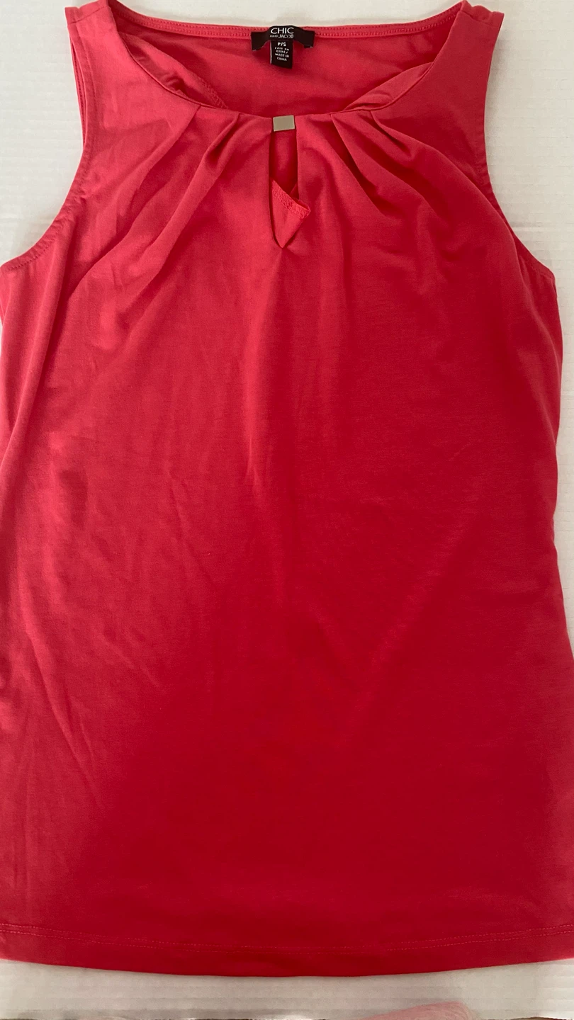 Chic by Jacob Sleeveless Top - Red