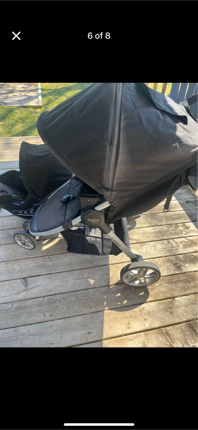 Britax B-Agile Double Stroller with B-Safe Car Seat - photo 4