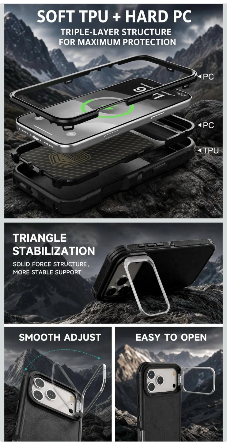 Black Protective Case for iPhone 17 Pro Max - photo 3