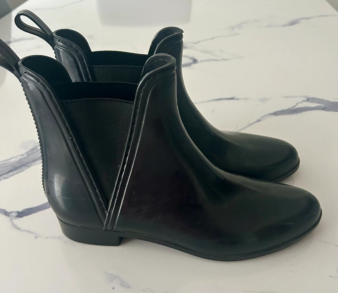 Black Ankle Rain Boots (Women’s Size 9)