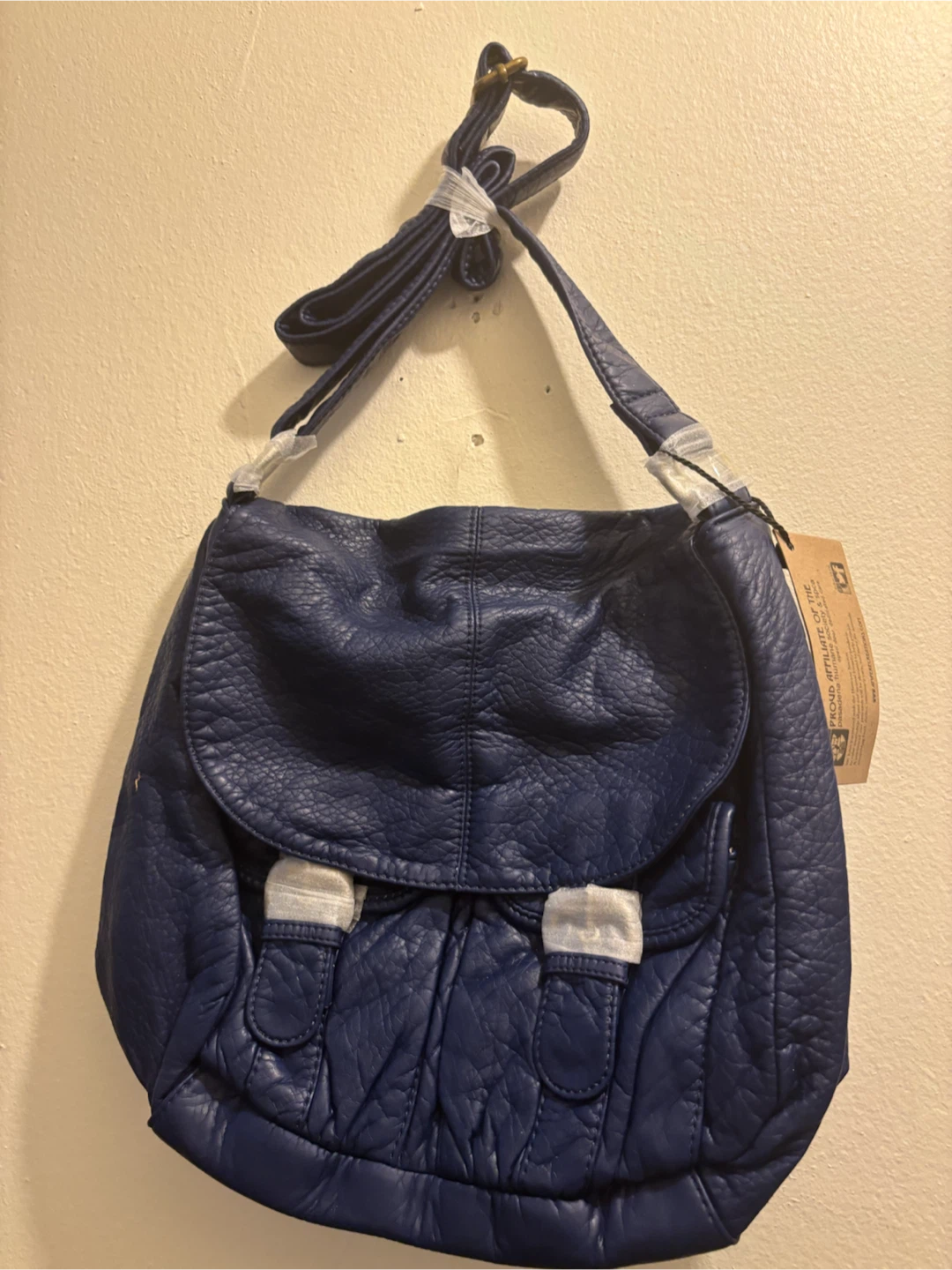 NEW-Blue Crossbody Bag-Faux Leather