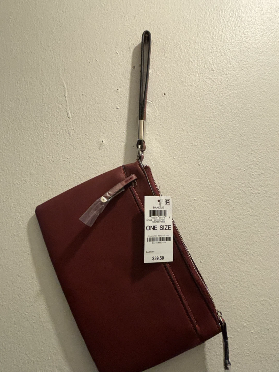 NEW-Alfani Burgundy Clutch Wristlet