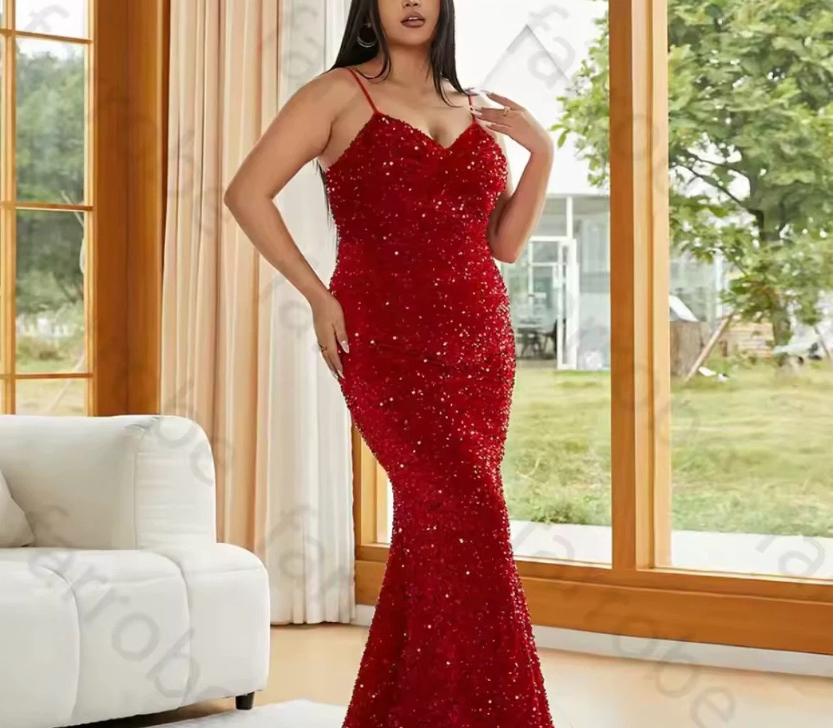 Red Sequin Dress