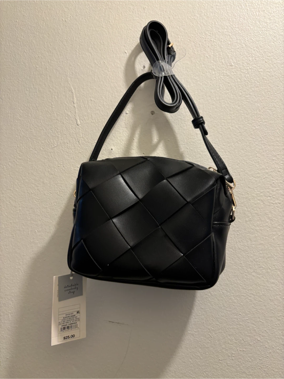 NEW-Target Black Woven Crossbody Bag