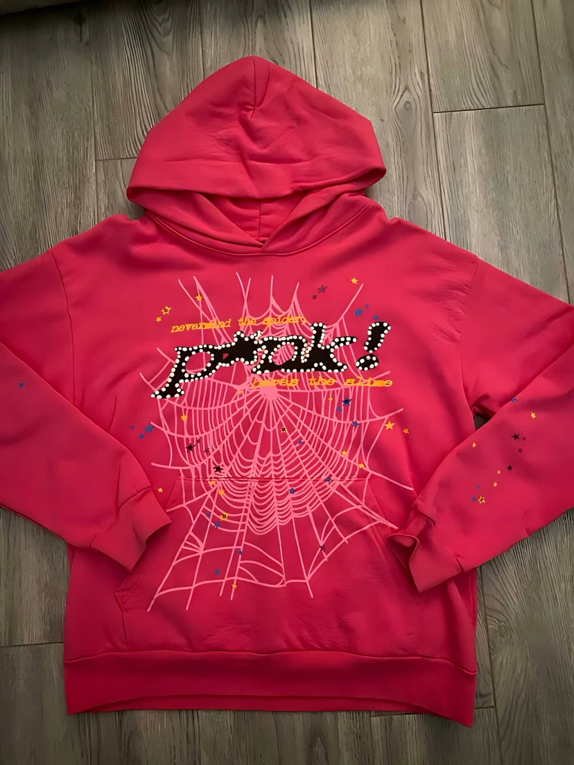 Pink spider hoodie