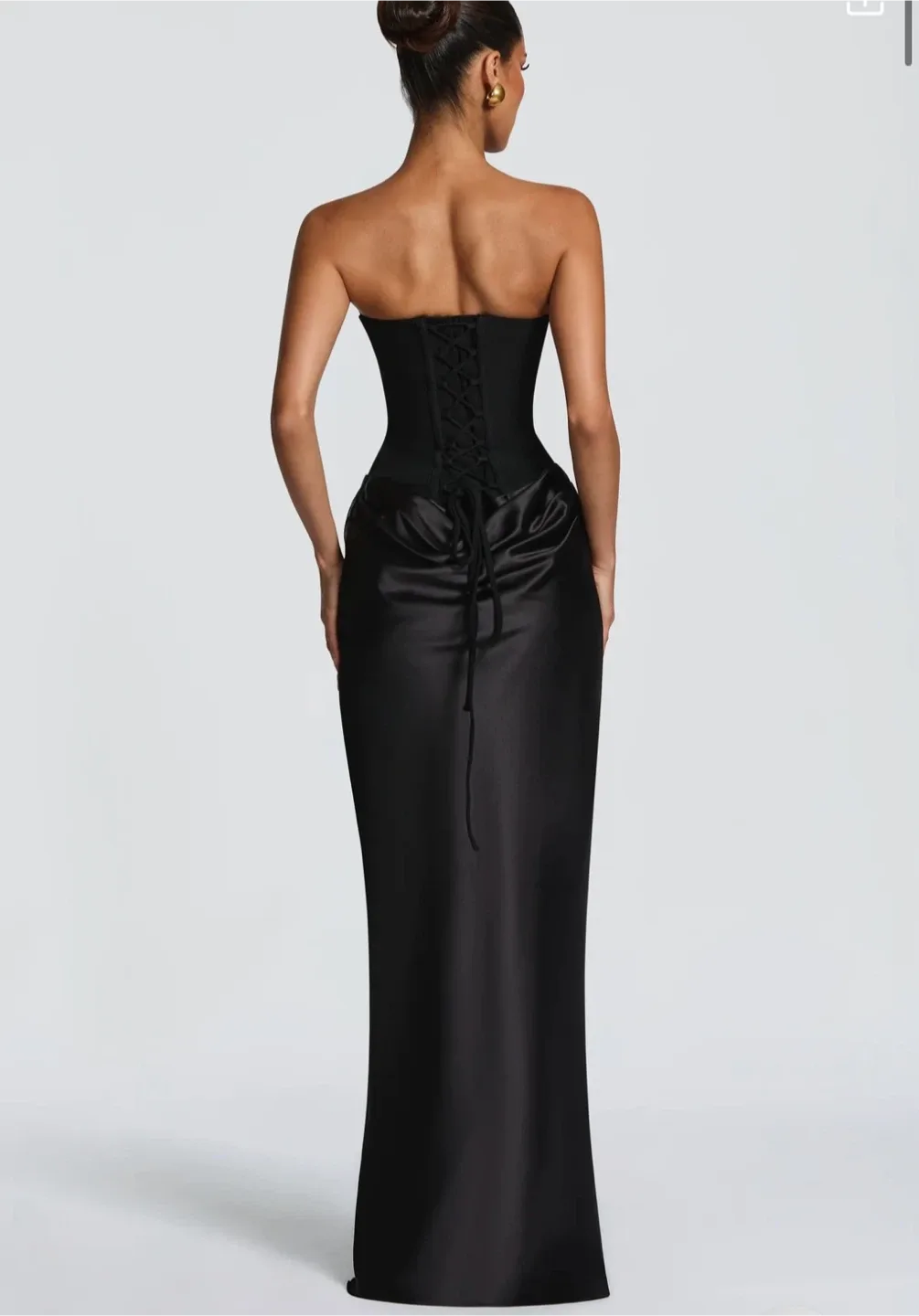Baby boo Black Strapless Corset Maxi Dress - photo 2
