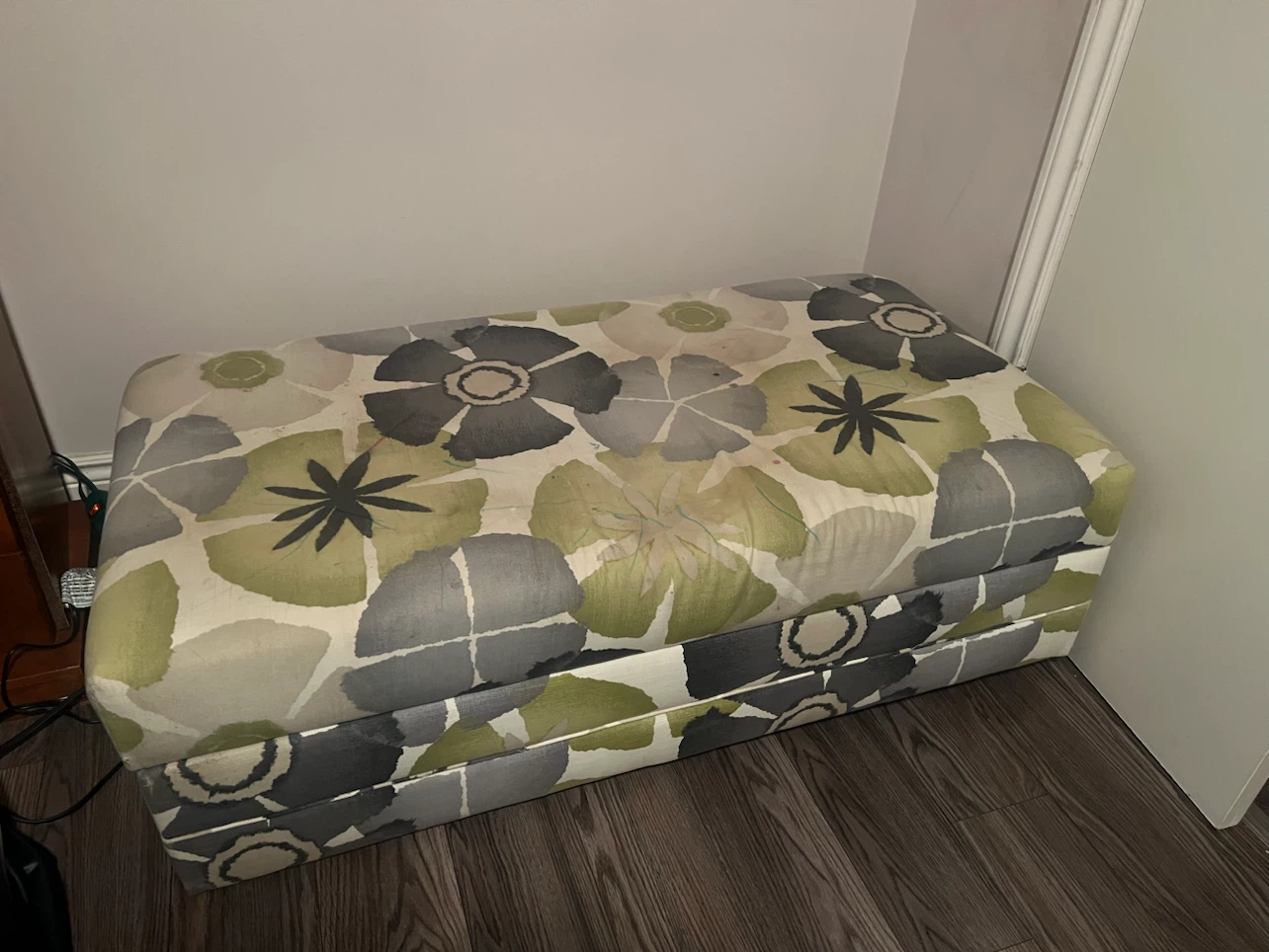 Storage Ottoman Bench - Floral Print