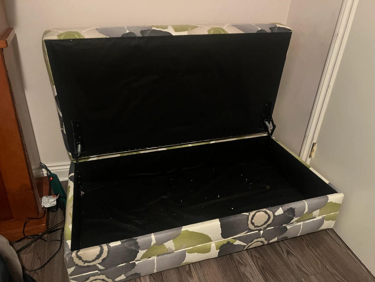 Storage Ottoman Bench - Floral Print - photo 2