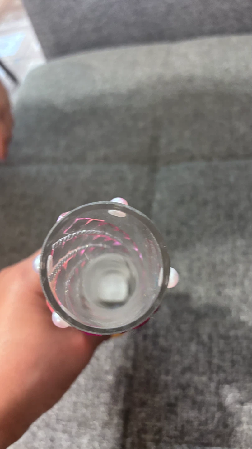 Decorative Glass Vase with Pink Rhinestones - photo 3