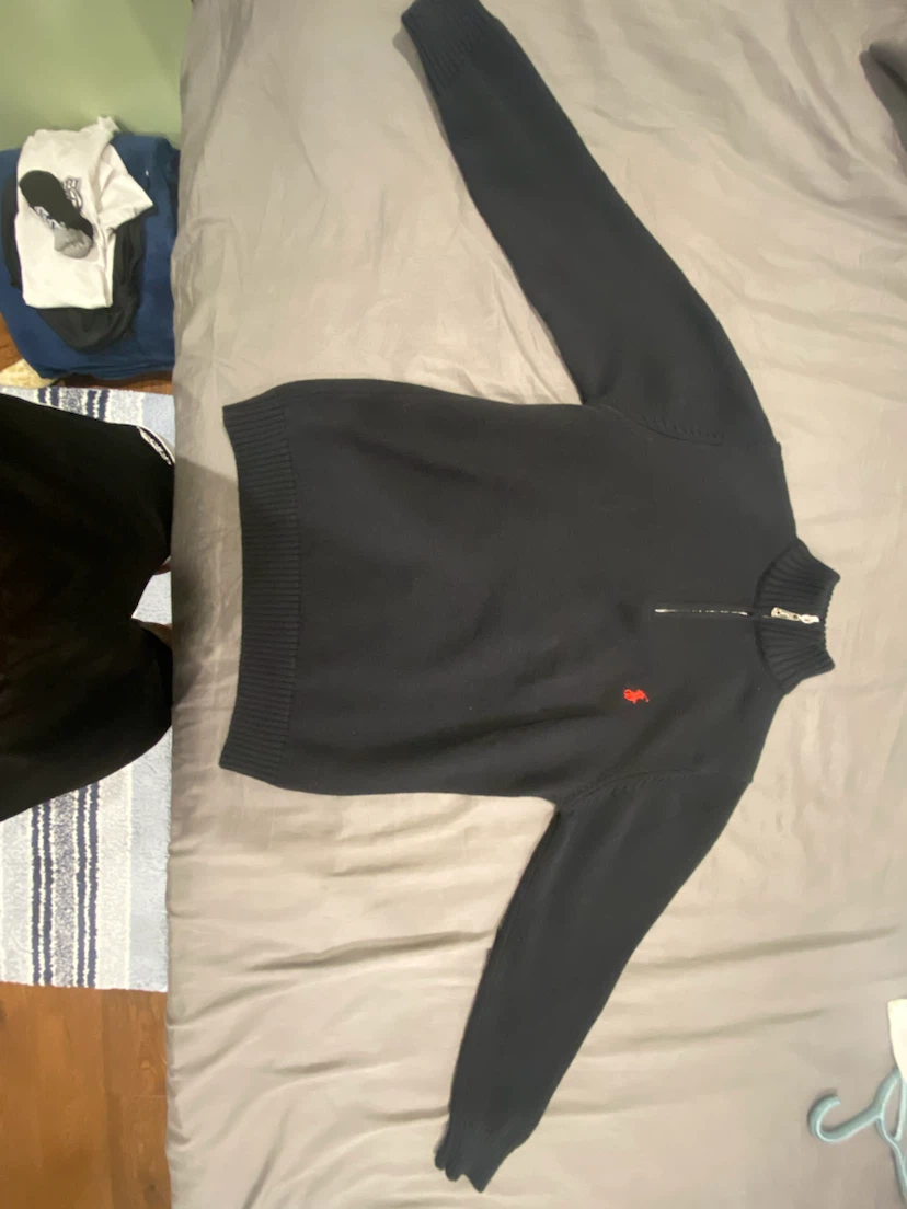 Polo Ralph Lauren Quarter Zip Sweater - Black - Size M
