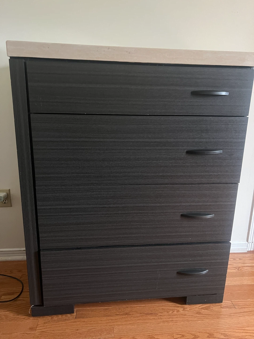 Dark Wood Dresser with Light Top