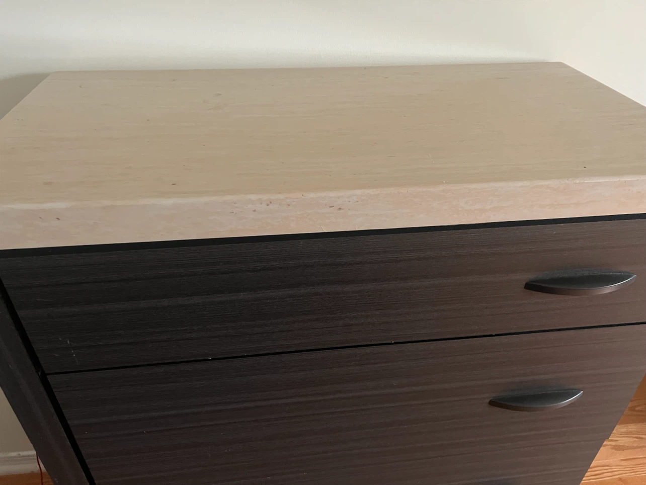Dark Wood Dresser with Light Top - photo 2
