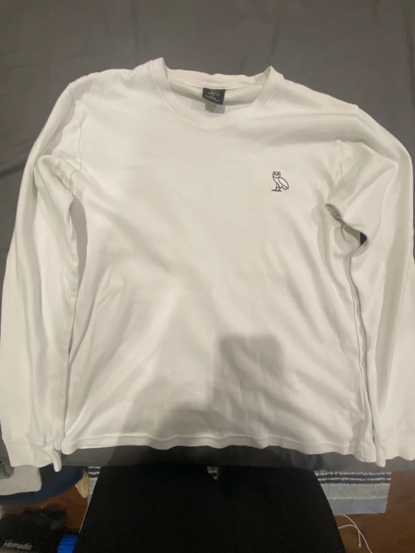 OVO Owl Long Sleeve Shirt - White - Small