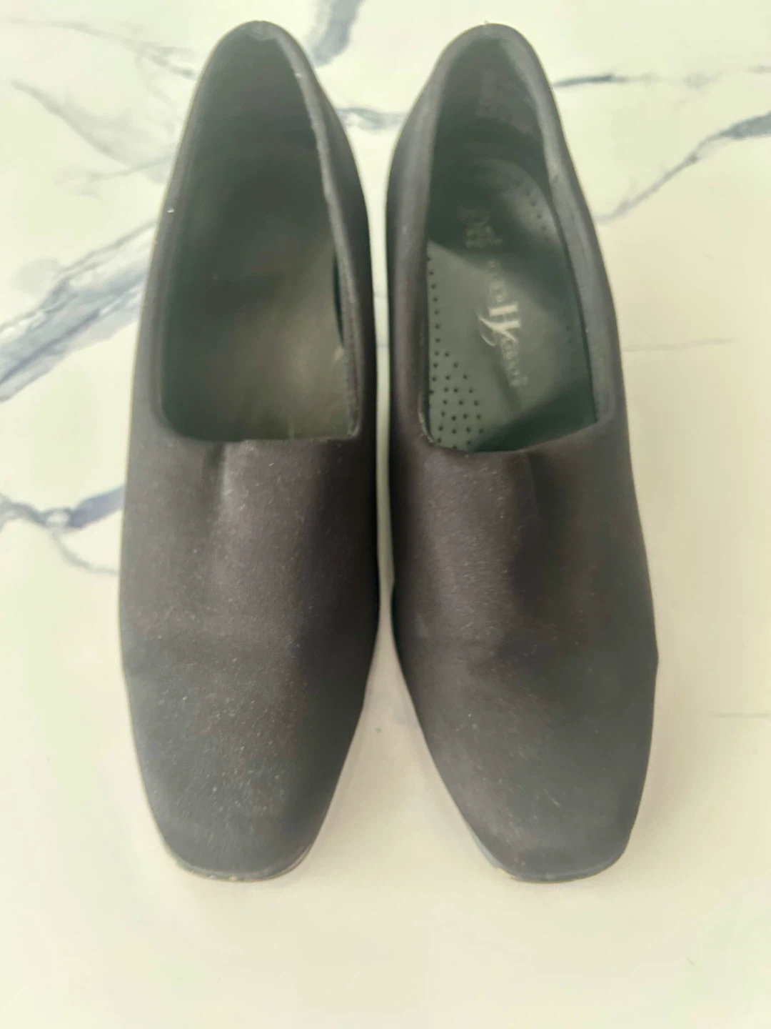 Black Fabric Heels (9 1/2 Wide)